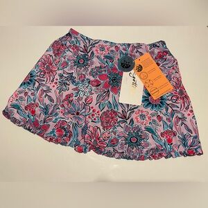 New Gottex floral quick dry moisture wicking Golf skirt built-in short Small